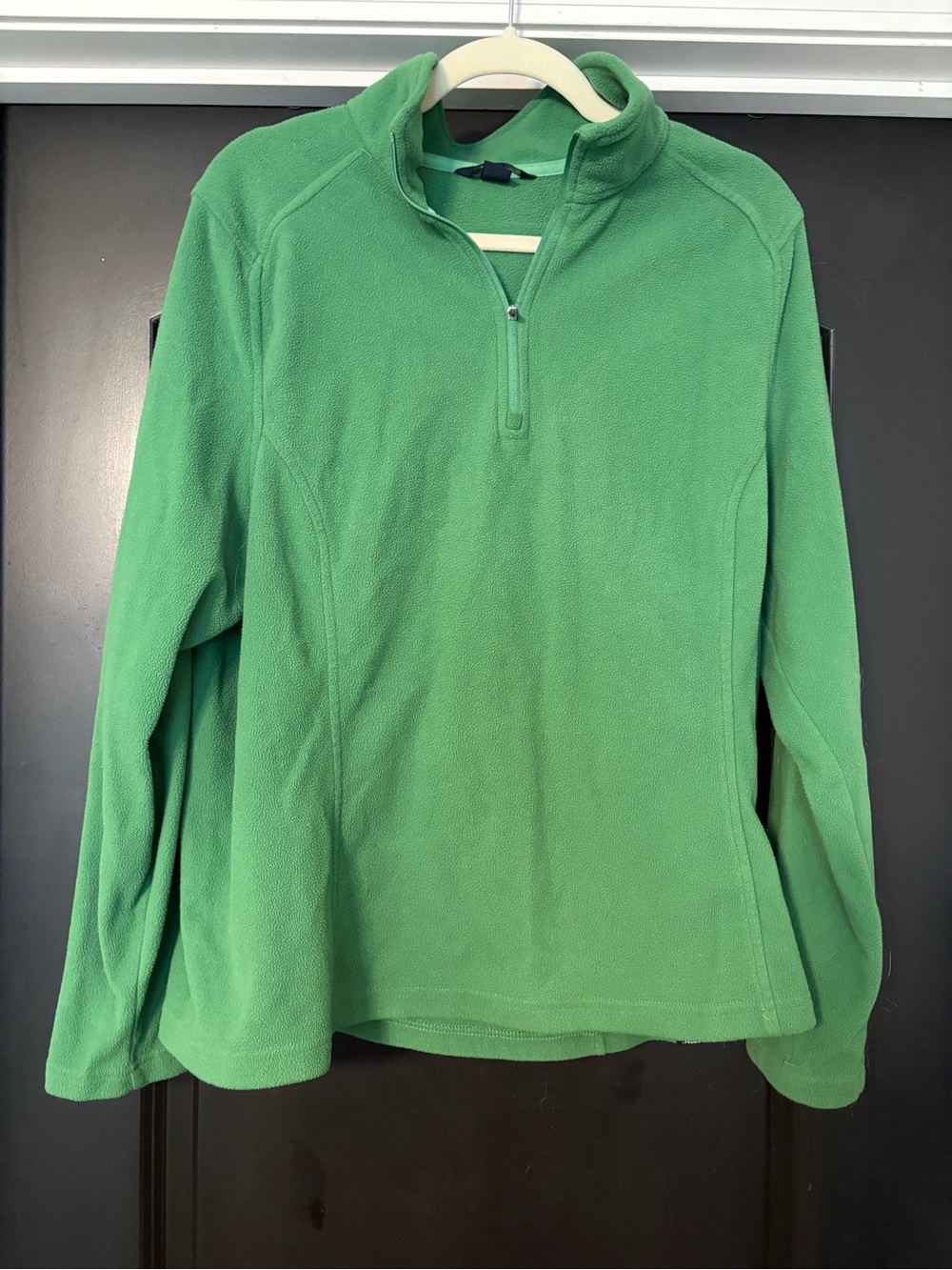 Lightweight Green Quarter-Zip Fleece